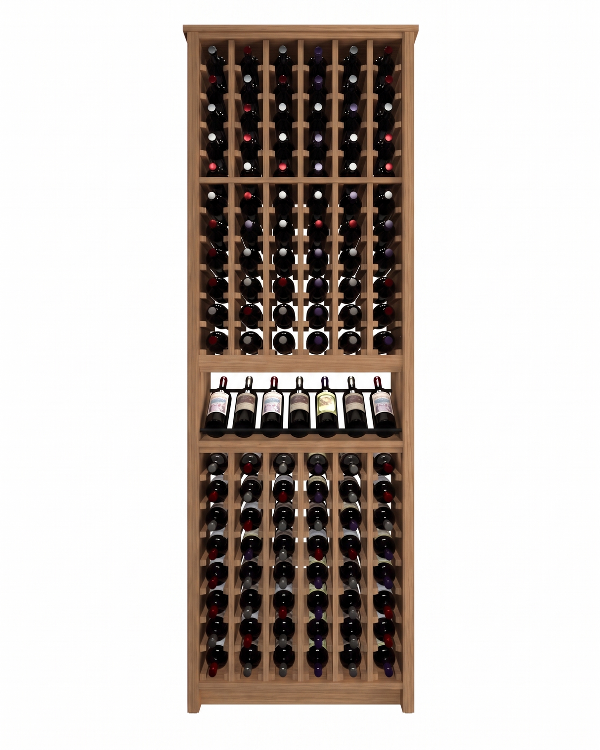 Kessick Tower Series 120-Bottle Hardwood Wine Cabinet