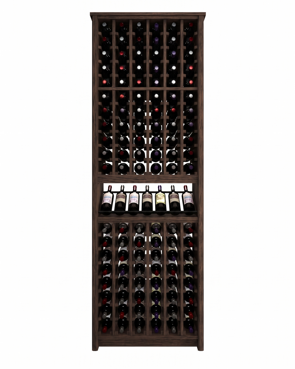 Kessick Tower Series 120-Bottle Hardwood Wine Cabinet