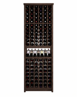 Kessick Tower Series 120-Bottle Hardwood Wine Cabinet