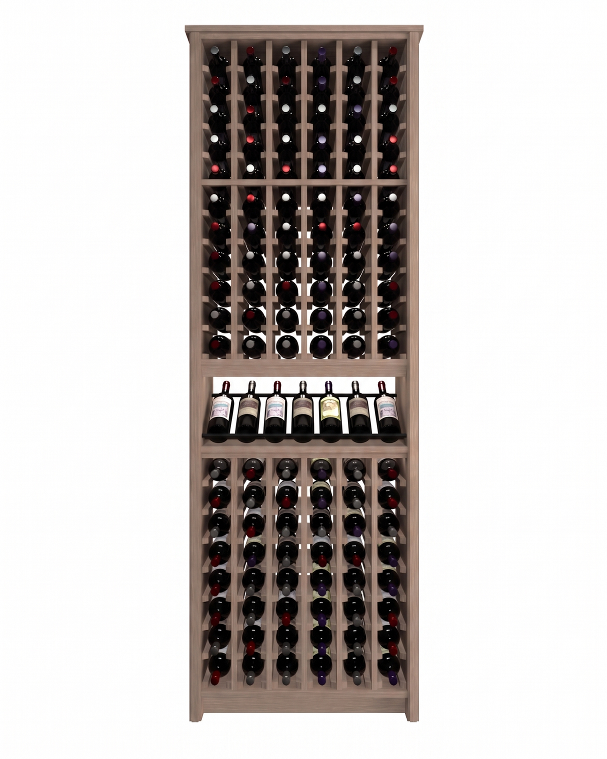 Kessick Tower Series 120-Bottle Hardwood Wine Cabinet