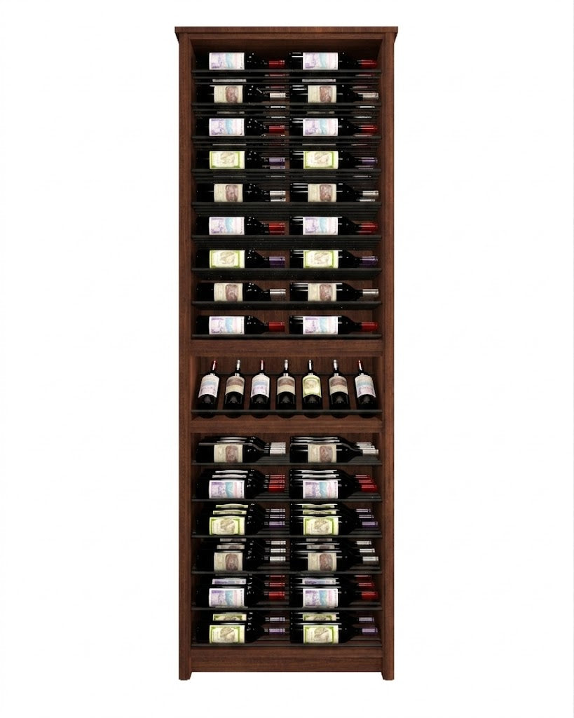 Kessick Tower Series 96-Bottle Hardwood Wine Cabinet