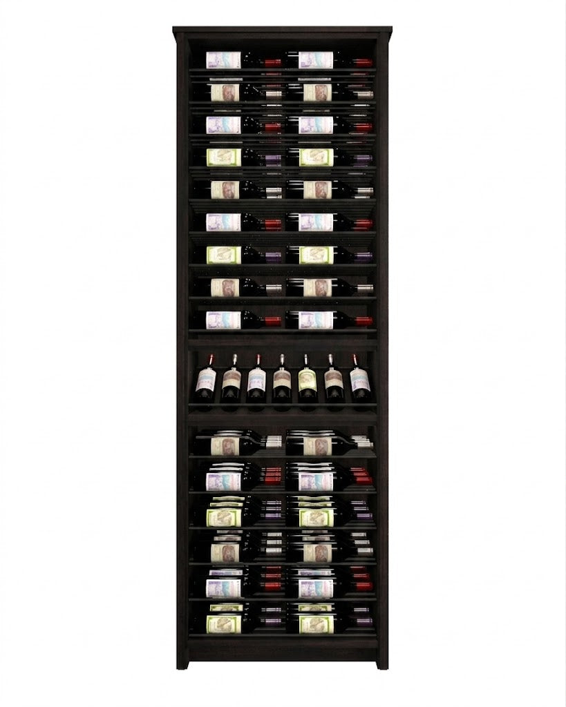 Kessick Tower Series 96-Bottle Hardwood Wine Cabinet