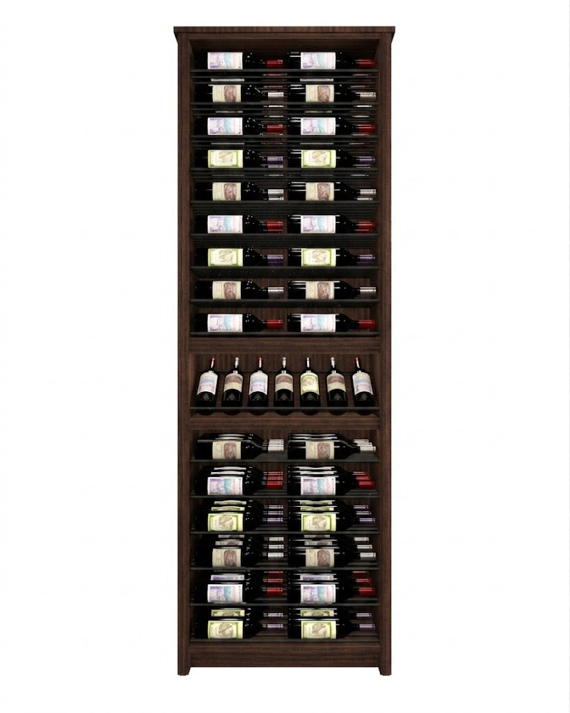 Kessick Tower Series 96-Bottle Hardwood Wine Cabinet