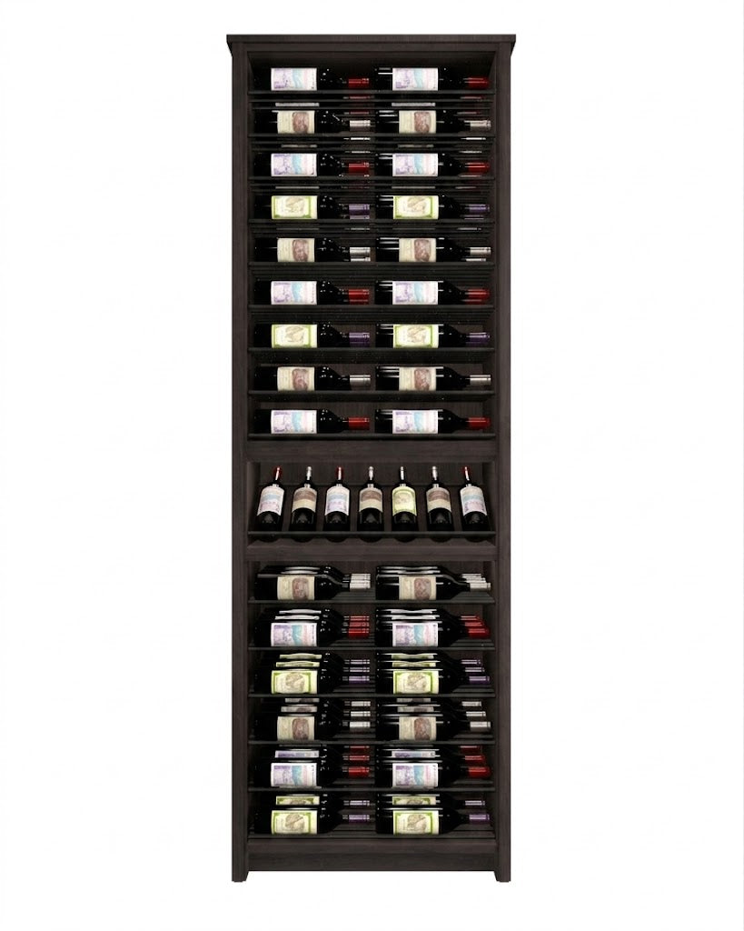 Kessick Tower Series 96-Bottle Hardwood Wine Cabinet