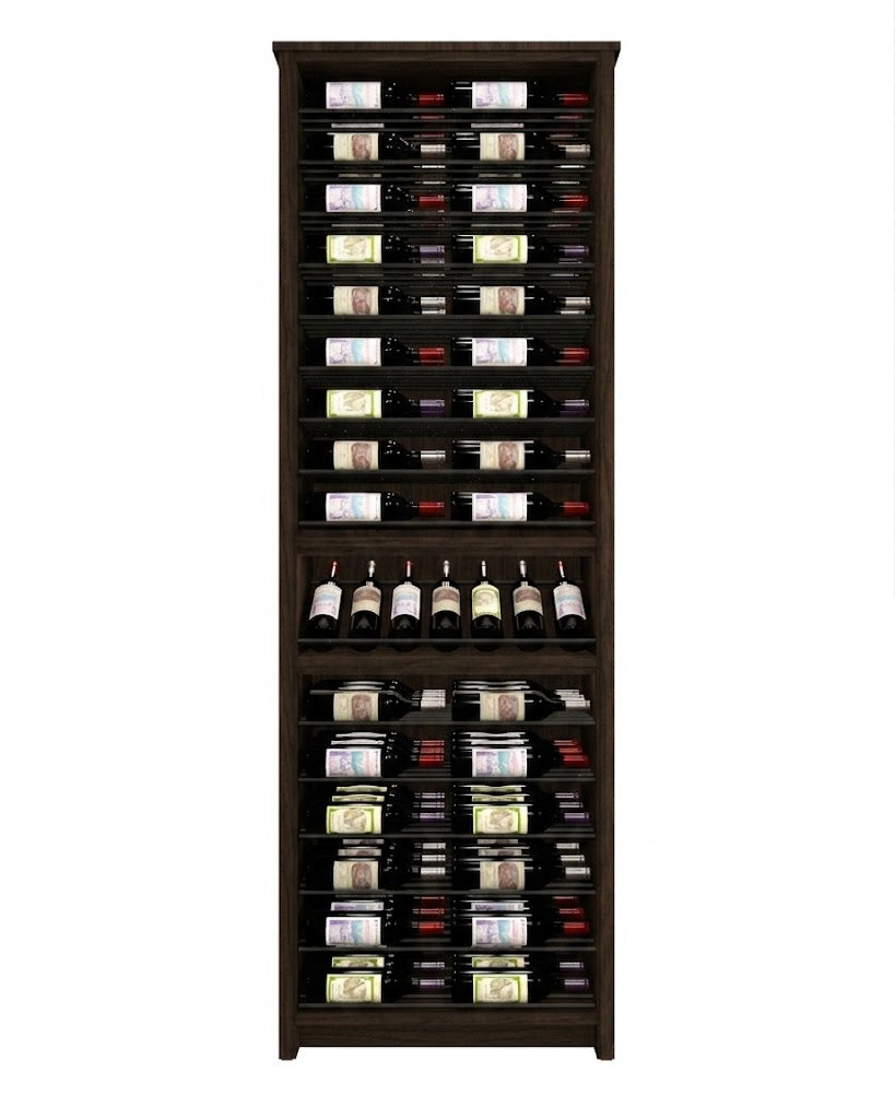 Kessick Tower Series 96-Bottle Hardwood Wine Cabinet