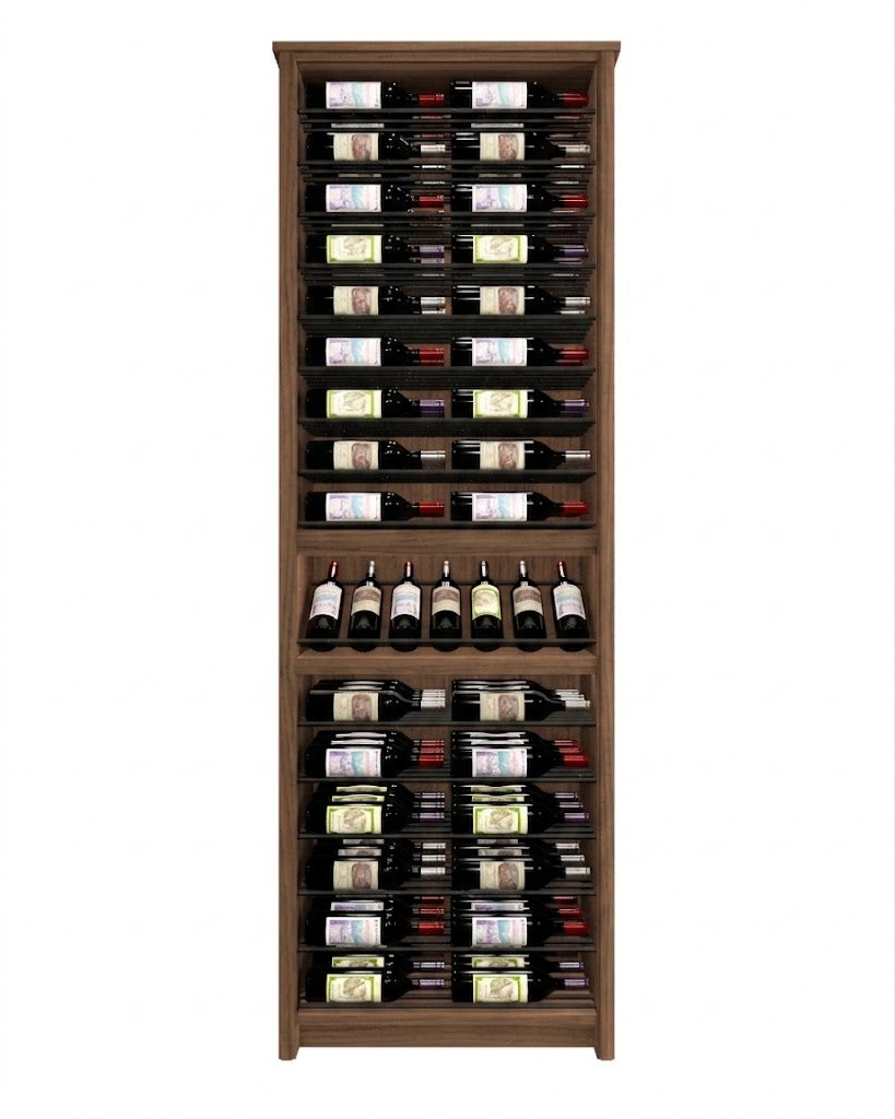 Kessick Tower Series 96-Bottle Hardwood Wine Cabinet