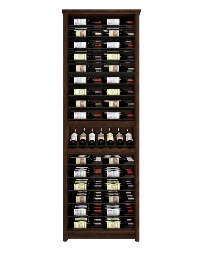 Kessick Tower Series 96-Bottle Hardwood Wine Cabinet