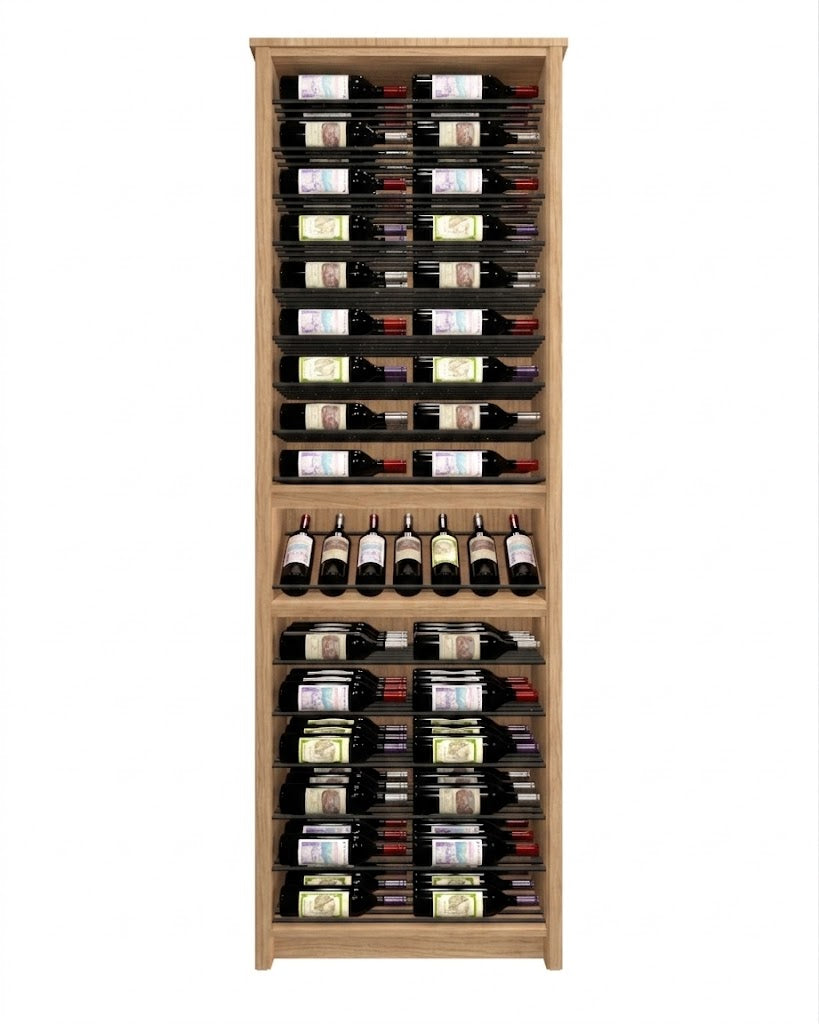 Kessick Tower Series 96-Bottle Hardwood Wine Cabinet