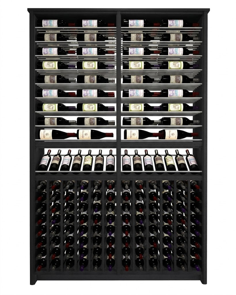 Kessick Tower Series 216-Bottle Hardwood Wine Cabinet
