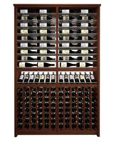 Kessick Tower Series 216-Bottle Hardwood Wine Cabinet