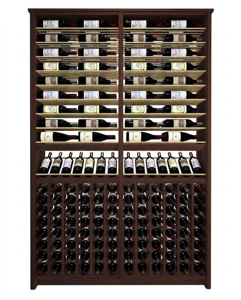 Kessick Tower Series 216-Bottle Hardwood Wine Cabinet