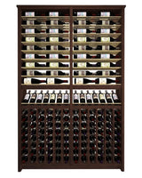 Kessick Tower Series 216-Bottle Hardwood Wine Cabinet