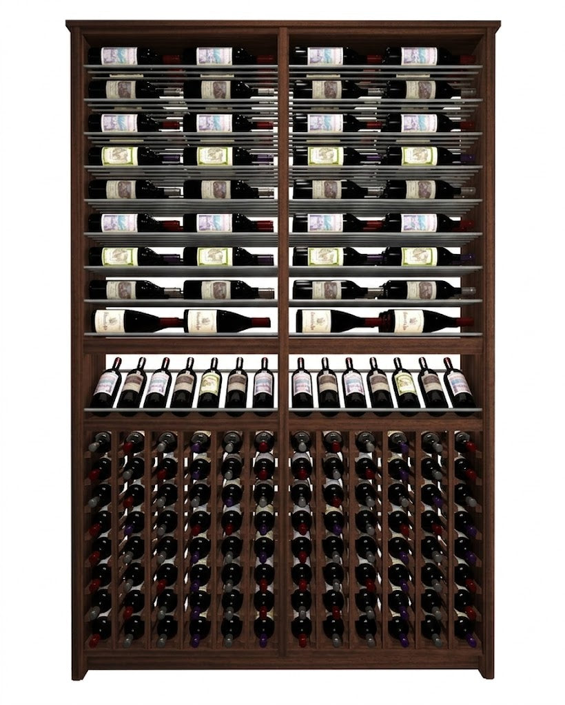 Kessick Tower Series 216-Bottle Hardwood Wine Cabinet