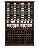 Kessick Tower Series 216-Bottle Hardwood Wine Cabinet