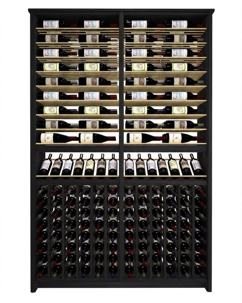 Kessick Tower Series 216-Bottle Hardwood Wine Cabinet