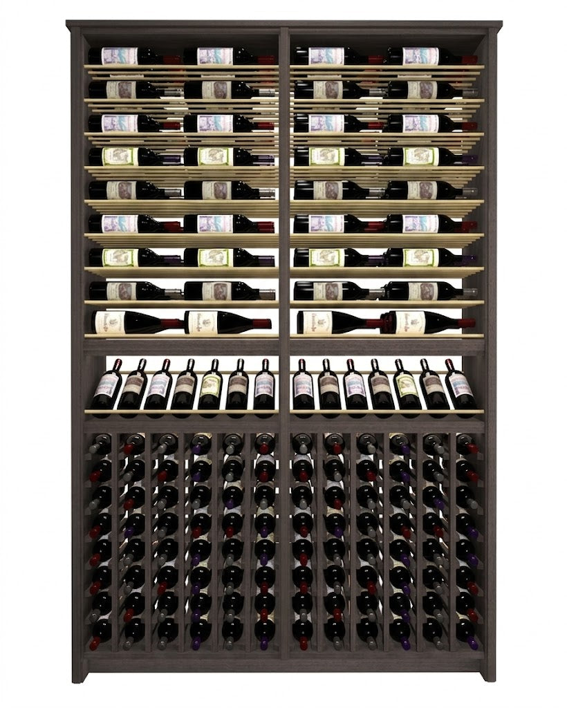 Kessick Tower Series 216-Bottle Hardwood Wine Cabinet