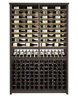 Kessick Tower Series 216-Bottle Hardwood Wine Cabinet