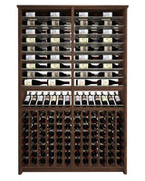 Kessick Tower Series 216-Bottle Hardwood Wine Cabinet