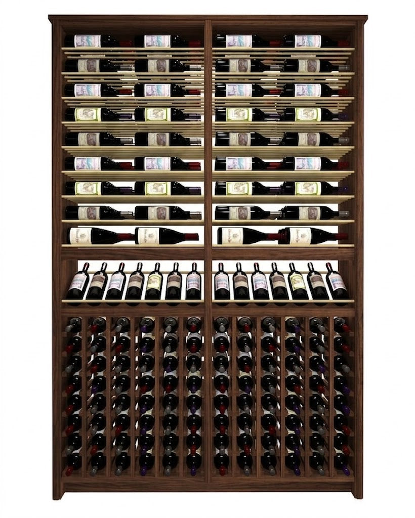 Kessick Tower Series 216-Bottle Hardwood Wine Cabinet