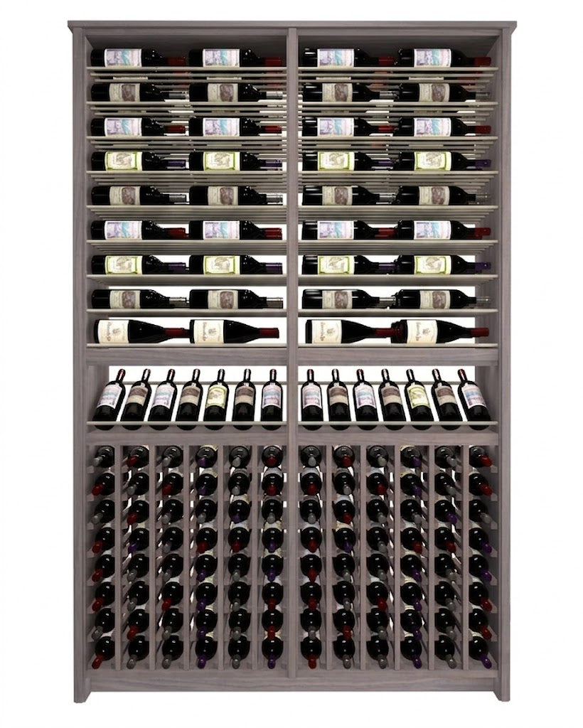 Kessick Tower Series 216-Bottle Hardwood Wine Cabinet