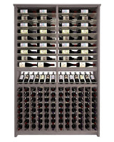 Kessick Tower Series 216-Bottle Hardwood Wine Cabinet