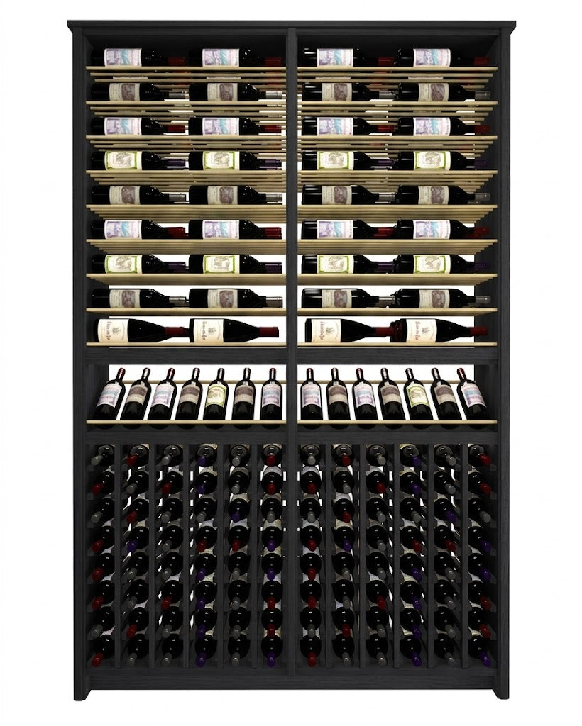Kessick Tower Series 216-Bottle Hardwood Wine Cabinet