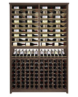 Kessick Tower Series 216-Bottle Hardwood Wine Cabinet