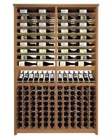 Kessick Tower Series 216-Bottle Hardwood Wine Cabinet
