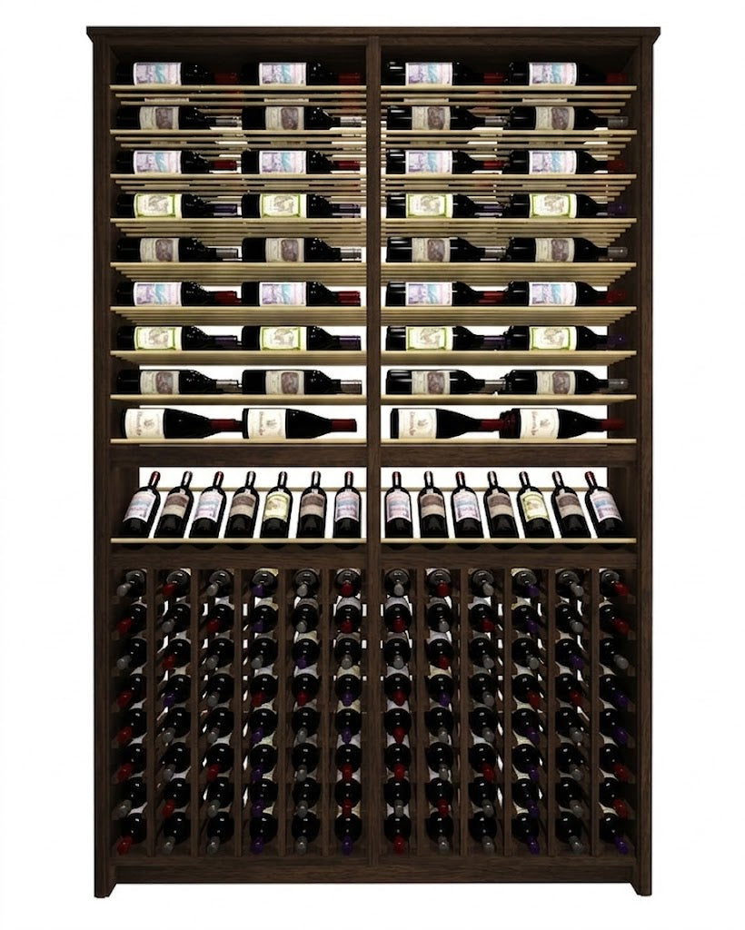 Kessick Tower Series 216-Bottle Hardwood Wine Cabinet