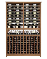 Kessick Tower Series 216-Bottle Hardwood Wine Cabinet