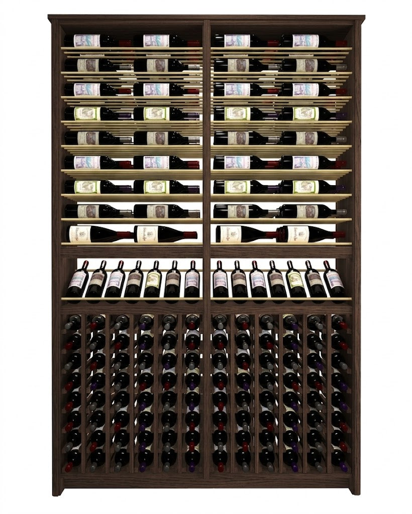 Kessick Tower Series 216-Bottle Hardwood Wine Cabinet