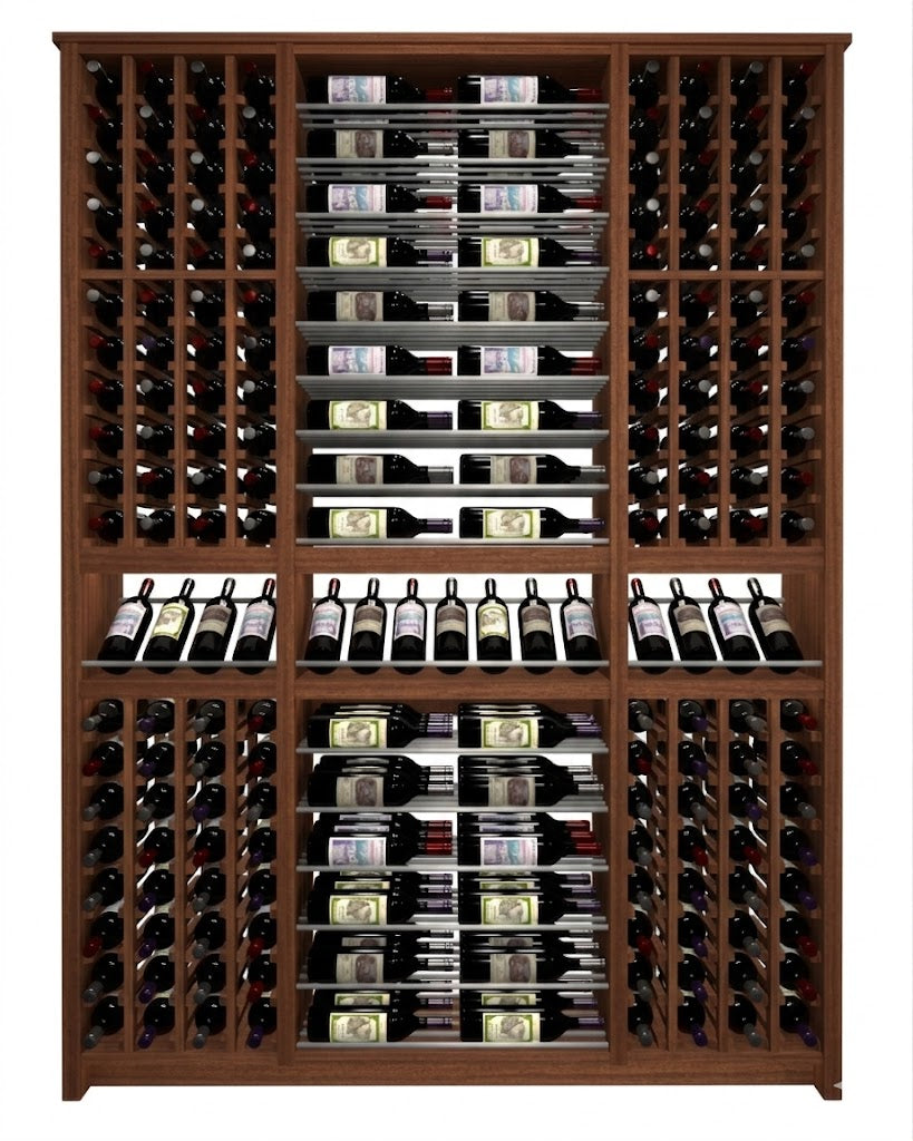 Kessick Tower Series 256-Bottle Hardwood Wine Cabinet