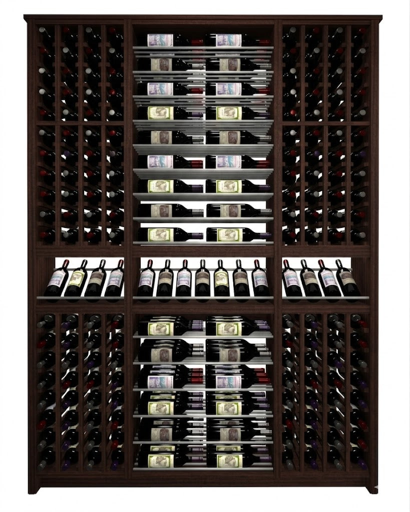 Kessick Tower Series 256-Bottle Hardwood Wine Cabinet