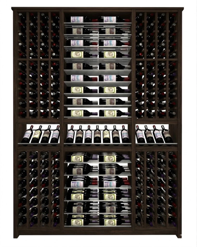 Kessick Tower Series 256-Bottle Hardwood Wine Cabinet