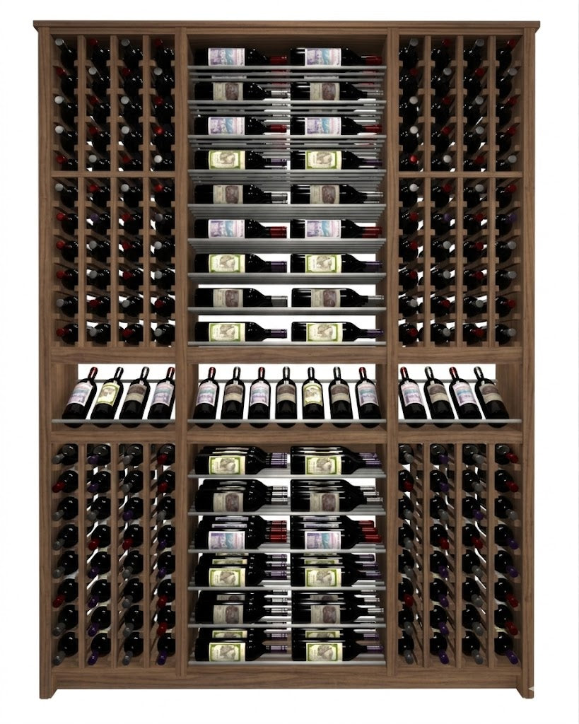 Kessick Tower Series 256-Bottle Hardwood Wine Cabinet