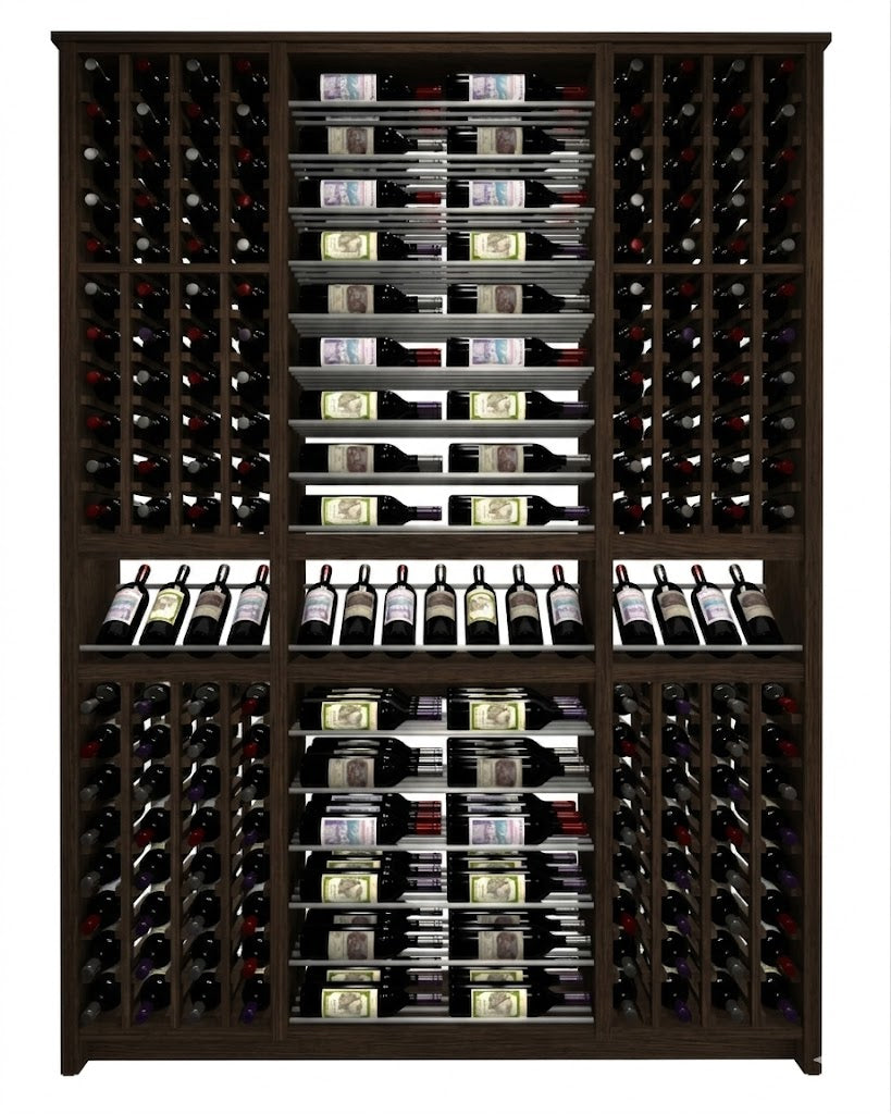 Kessick Tower Series 256-Bottle Hardwood Wine Cabinet