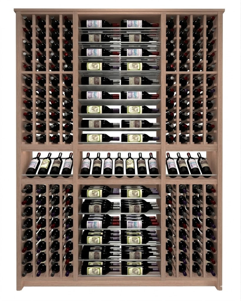 Kessick Tower Series 256-Bottle Hardwood Wine Cabinet