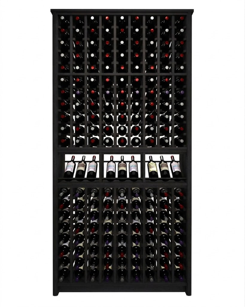 Kessick Tower Series 180-Bottle Hardwood Wine Cabinet