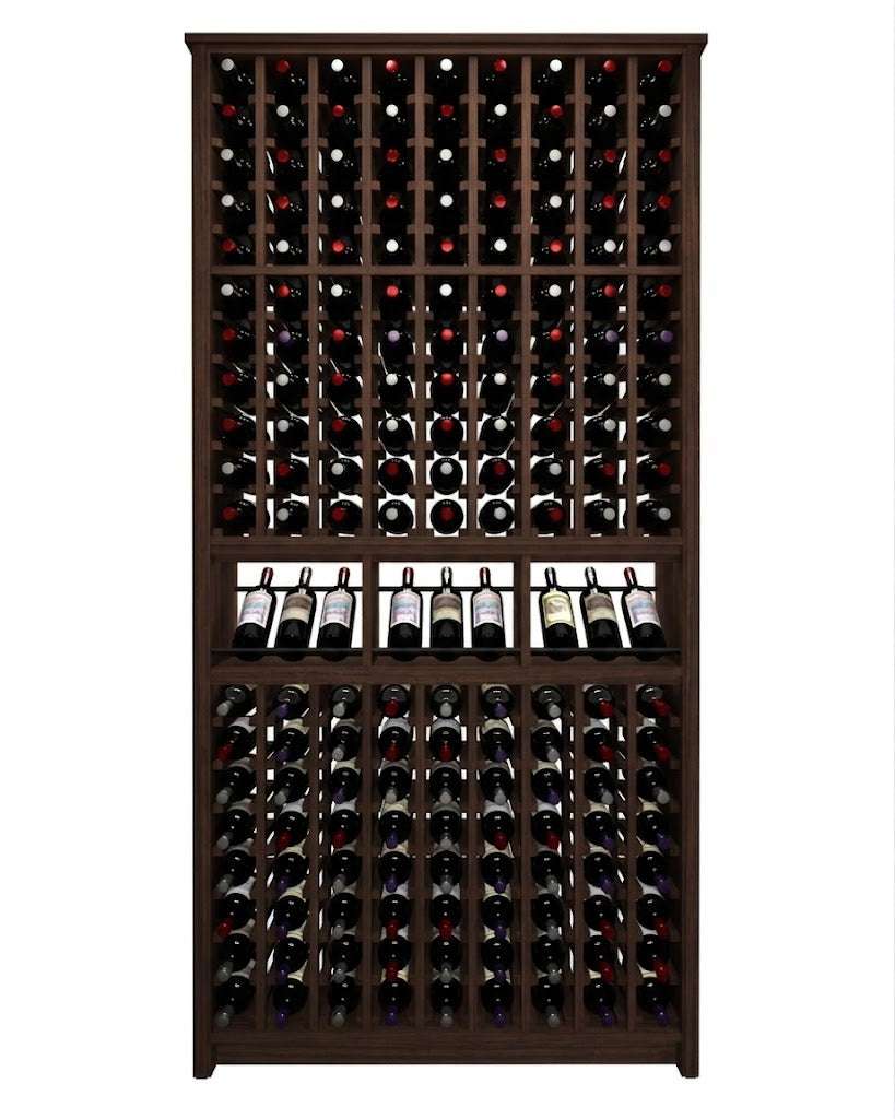 Kessick Tower Series 180-Bottle Hardwood Wine Cabinet