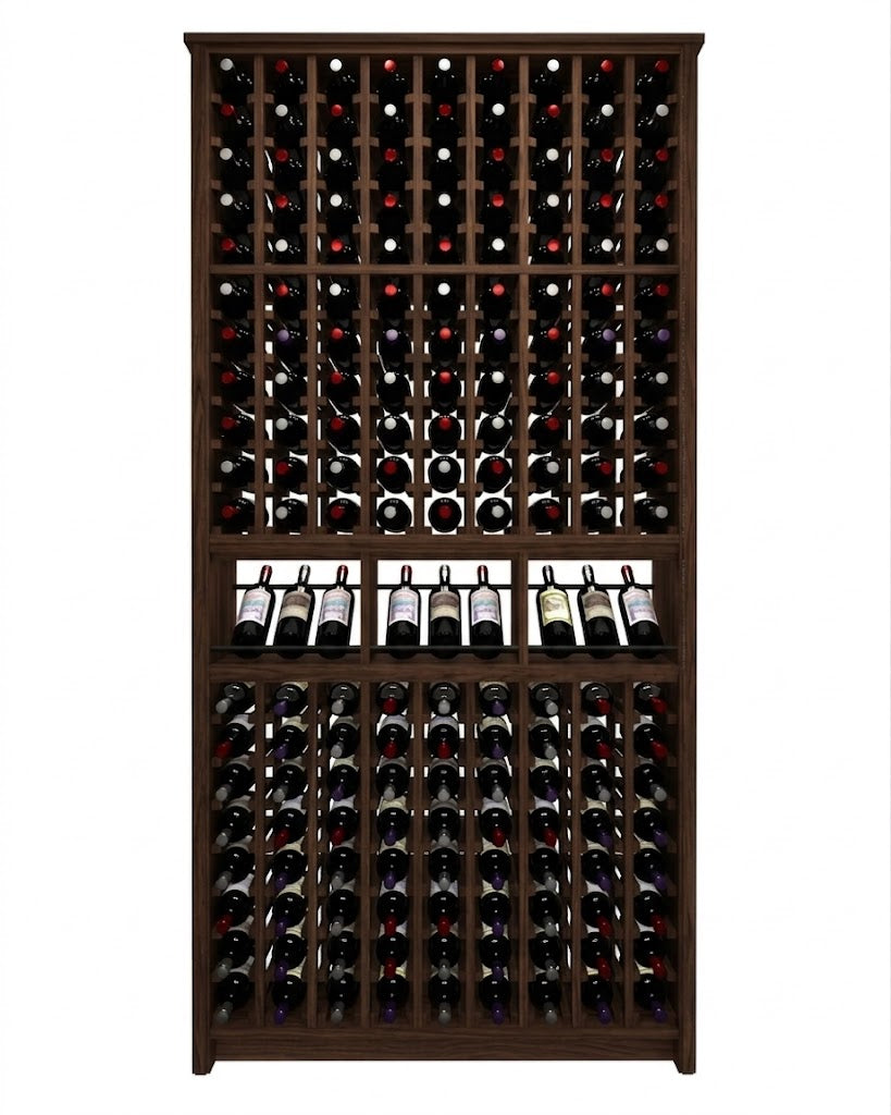 Kessick Tower Series 180-Bottle Hardwood Wine Cabinet