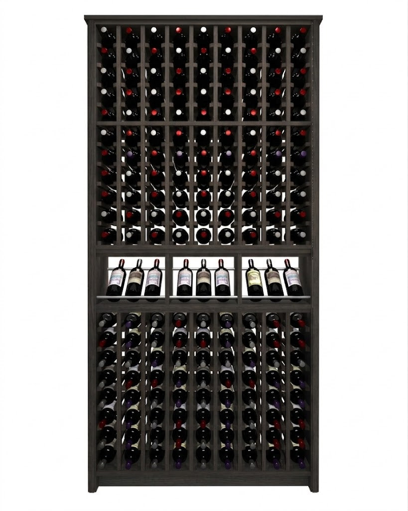 Kessick Tower Series 180-Bottle Hardwood Wine Cabinet
