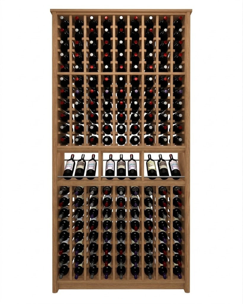 Kessick Tower Series 180-Bottle Hardwood Wine Cabinet