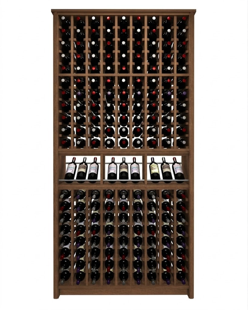 Kessick Tower Series 180-Bottle Hardwood Wine Cabinet