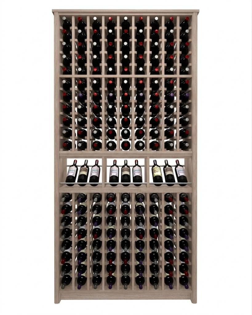 Kessick Tower Series 180-Bottle Hardwood Wine Cabinet