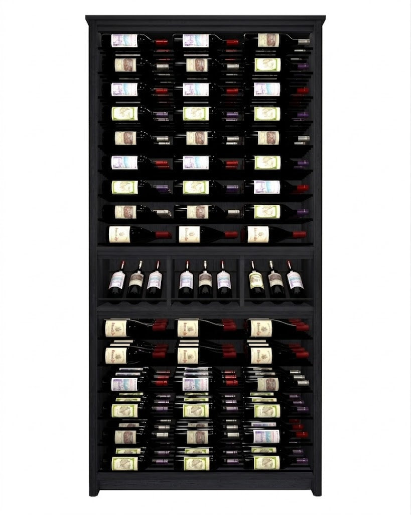 Kessick Tower Series 144-Bottle Hardwood Wine Cabinet