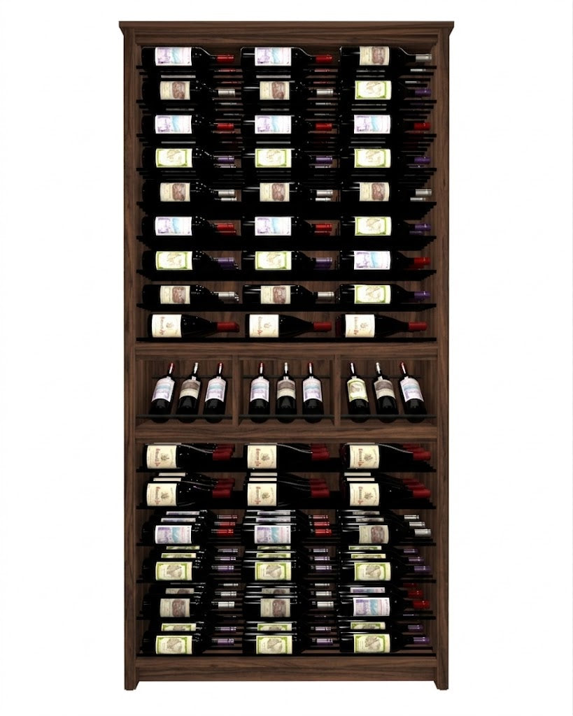 Kessick Tower Series 144-Bottle Hardwood Wine Cabinet