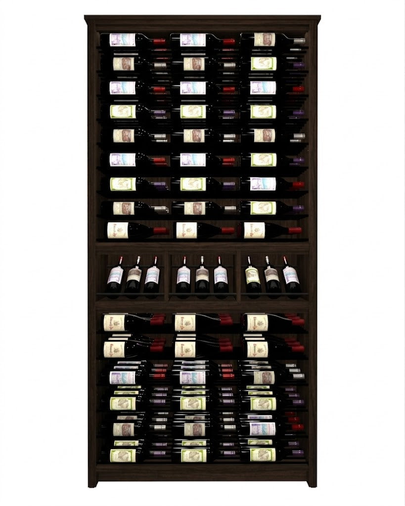 Kessick Tower Series 144-Bottle Hardwood Wine Cabinet