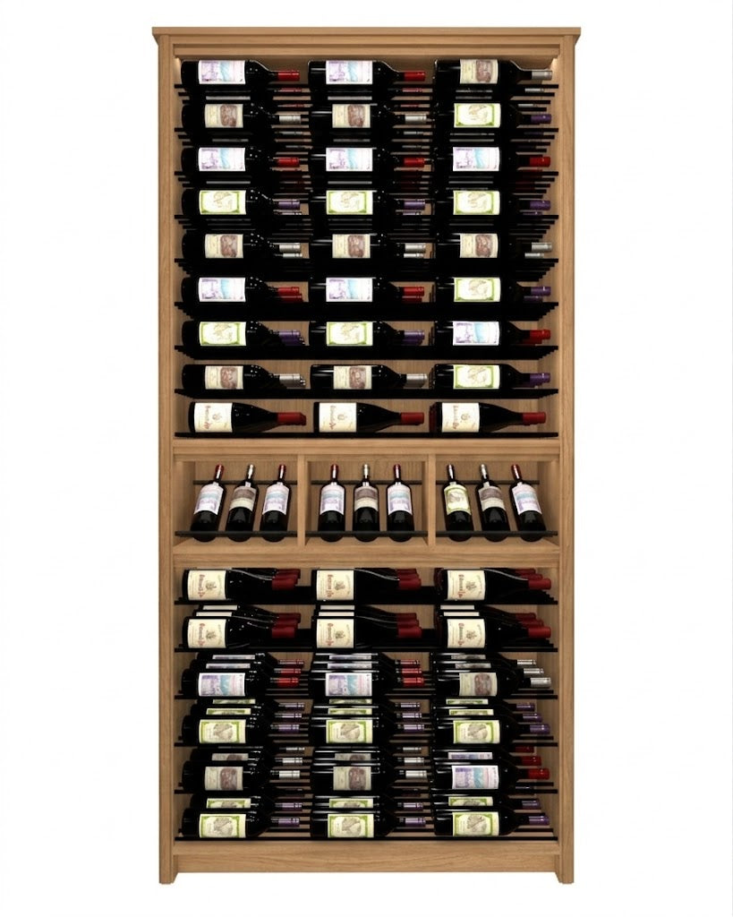 Kessick Tower Series 144-Bottle Hardwood Wine Cabinet