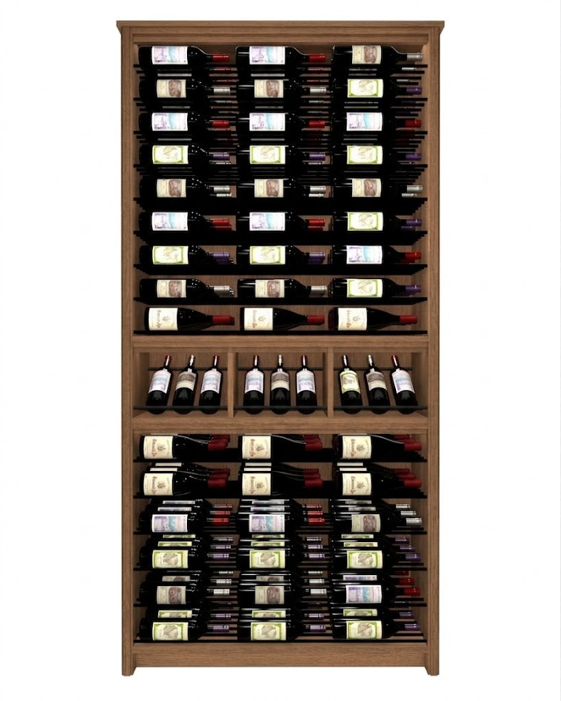 Kessick Tower Series 144-Bottle Hardwood Wine Cabinet