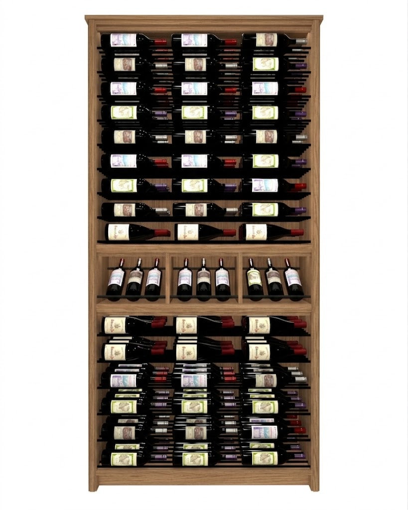 Kessick Tower Series 144-Bottle Hardwood Wine Cabinet
